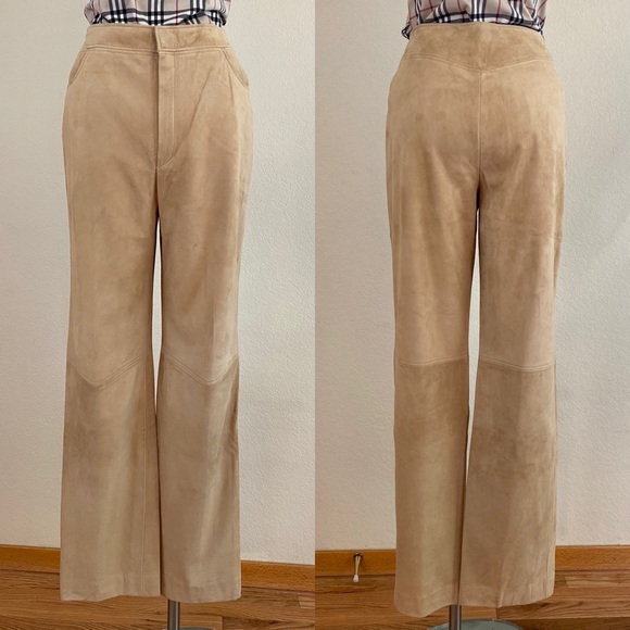 Escada Suede Straight Boot Pants - Picture 6 of 16